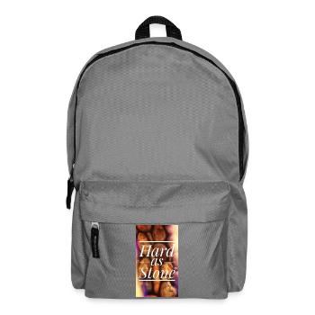 Hart wie Stein Typografie - Rucksack - Mittelgrau - Vorne