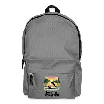 Less Stress, More Stretch - Backpack - elephant grey - Front