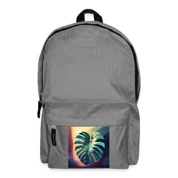 Monstera Leaf - Rucksack - Mittelgrau - Vorne
