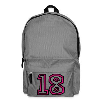 18. 18 YEARS OLD. 18th ANNIVERSARY. BIRTHDAY 18 YEARS. - Backpack - elephant grey - Front