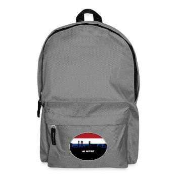 Almere Niederlande Flagge Skyline Silhouette Travel - Rucksack - Mittelgrau - Vorne