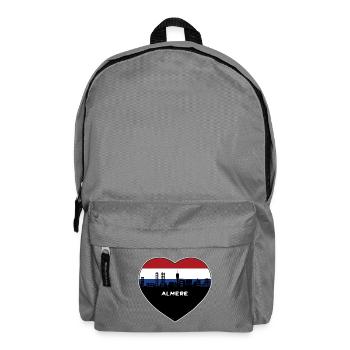 Almere Niederlande Flagge Skyline Reise Souvenir - Rucksack - Mittelgrau - Vorne