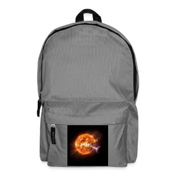 Feuriger Kometen-Print auf T-Shirt - Rucksack - Mittelgrau - Vorne