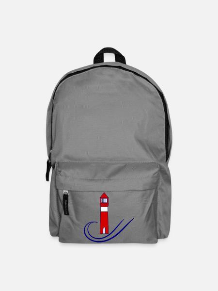 - PHARE. - MEER. OCEAN. NATUR. - Urlaub. REISE - Rucksack - Mittelgrau