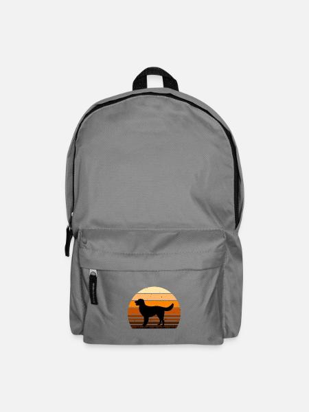 Deutsch Langhaar Vorstehhund Silhouette Retro - Rucksack - Mittelgrau