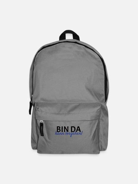 Bin da Kann losgehen - Rucksack - Mittelgrau