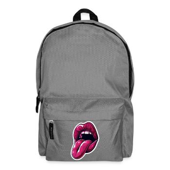 Sticker Zunge - Rucksack - Mittelgrau - Vorne