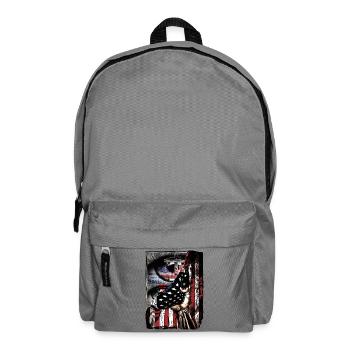 Glaubensflagge Patriotischer Ausdruck - Rucksack - Mittelgrau - Vorne