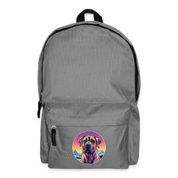 Perro de Presa Canario Hunderasse Cartoon Kawaii Wa - Rucksack - Mittelgrau - Vorne