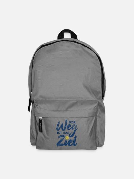 Der Weg ist das Ziel - Camino - Jakobsweg - Pilger - Rucksack - Mittelgrau