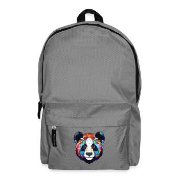 Panda Buntes Aquarell Tier Haustier Illustration - Rucksack - Mittelgrau - Vorne