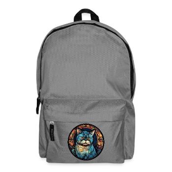 Exotische Kurzhaarkatzenrasse Aquarellglas - Rucksack - Mittelgrau - Vorne