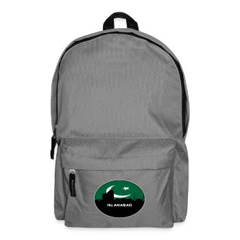 Islamabad Pakistan Flagge Skyline Silhouette Reisen - Rucksack - Mittelgrau - Vorne