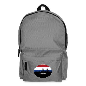 Tilburg Niederlande Flagge Skyline Silhouette Reisen - Rucksack - Mittelgrau - Vorne