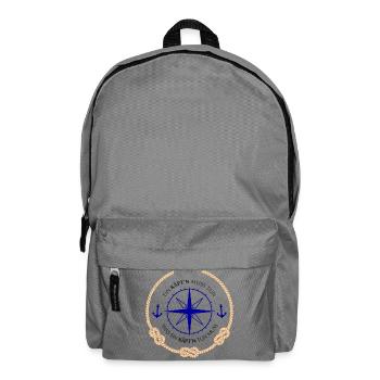 Ein Kapitan muss tun 3 Knoten - Rucksack - Mittelgrau - Vorne