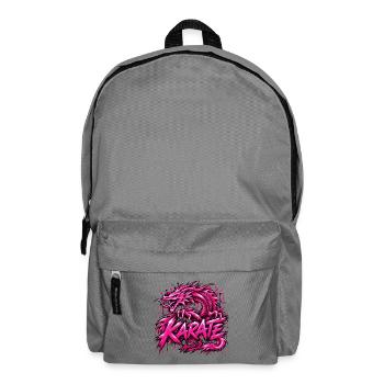 Karate Dragon – Pink Martial Arts Streetwear - Rucksack - Mittelgrau - Vorne