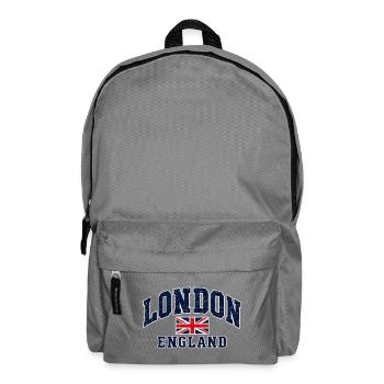 London - England - Union Jack - Vintage - Rucksack - Mittelgrau - Vorne