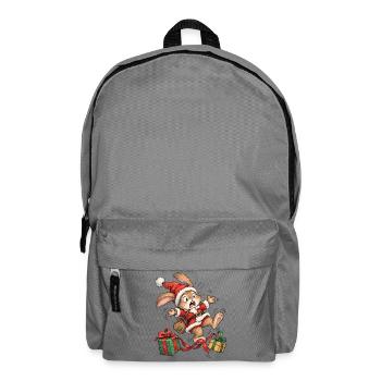 Chaotic Rabbit Winter Parcel Chase Cartoon - Rucksack - Mittelgrau - Vorne
