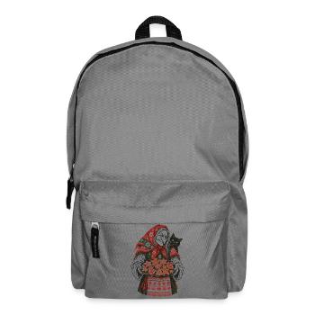 Weihnachts-Baba Yaga Lebkuchen-Design - Rucksack - Mittelgrau - Vorne