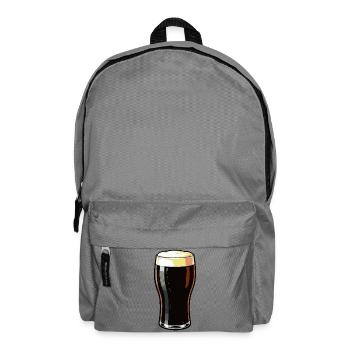 Dunkles Bierglas Motiv - Rucksack - Mittelgrau - Vorne