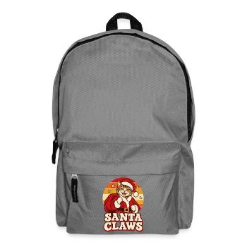 Santa Claws Katze Weihnachten - Rucksack - Mittelgrau - Vorne