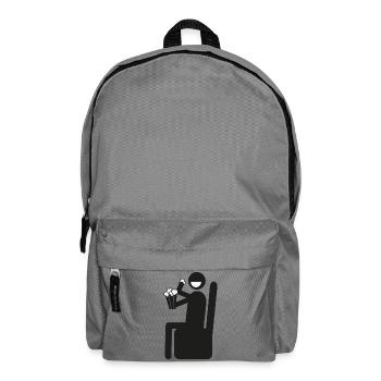 Popcorn mit einem Lächeln essen - Rucksack - Mittelgrau - Vorne