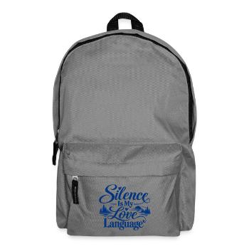 Stille ist meine Liebessprache - Rucksack - Mittelgrau - Vorne