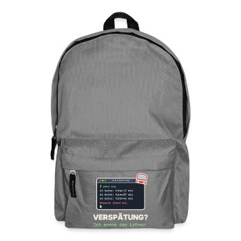 Ping Verzögerung: Latenz Meme - Rucksack - Mittelgrau - Vorne