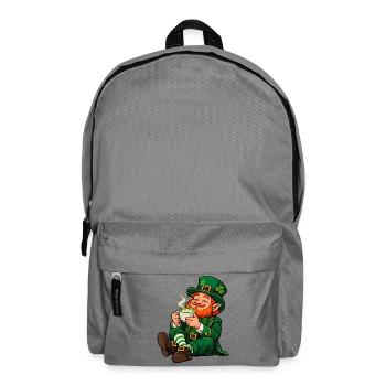 Leprechaun mit Matcha Latte – Irischer Glückszaube - Rucksack - Mittelgrau - Vorne