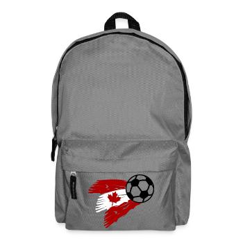 Ahornblatt mit Fußball – Kanada Fan Design - Rucksack - Mittelgrau - Vorne
