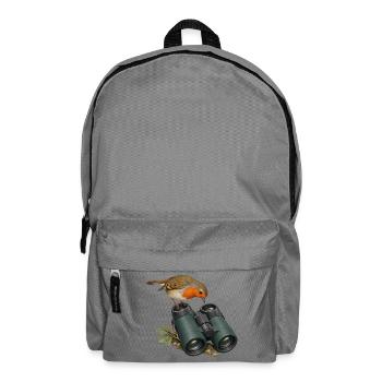 Perspektivwechsel – Rotkehlchen am Fernglas - Rucksack - Mittelgrau - Vorne