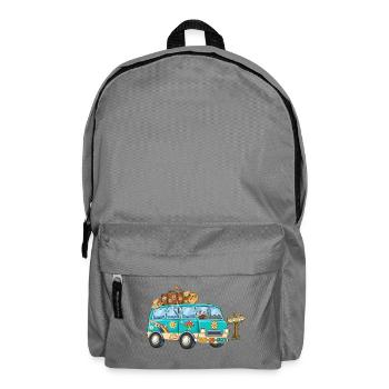 70er Camper Wohnmobil - Rucksack - Mittelgrau - Vorne