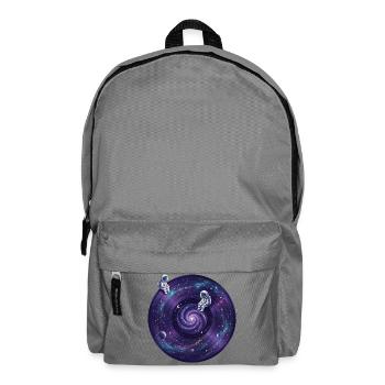 Galaxie-Schallplatte mit Astronauten - Rucksack - Mittelgrau - Vorne