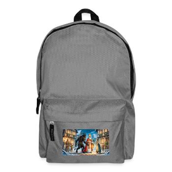 Nikolaus und Krampus beginnen eine Tradition - Rucksack - Mittelgrau - Vorne
