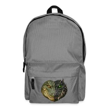 Halb Tier, halb Dämonenkrokodil – Fantastisches Reptil - Rucksack - Mittelgrau - Vorne