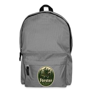 Förster im Dienst Kostüm Wald Verkleidung Fasching - Rucksack - Mittelgrau - Vorne