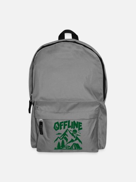 Offline – Berge Camping Wandern Natur Abenteuer - Rucksack - Mittelgrau