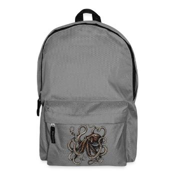 Oktopus im Vintage-Stil - Rucksack - Mittelgrau - Vorne