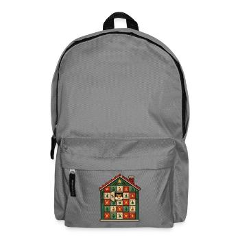 Hamster Adventskalender Retro Comic Haus T-Shirt - Rucksack - Mittelgrau - Vorne
