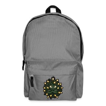 Mürrische Lichterkette Kabel Wirrwarr Comic Shirt - Rucksack - Mittelgrau - Vorne