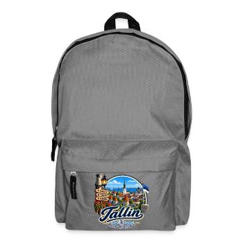Tallin - Estonia - Estland - Baltikum - Koordinate - Rucksack - Mittelgrau - Vorne
