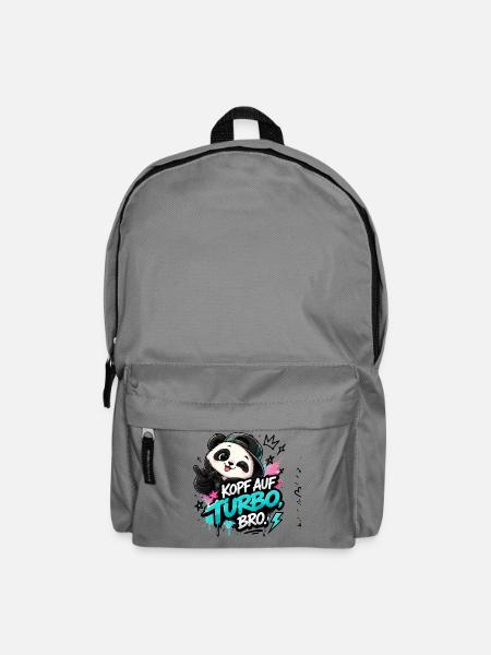 KopfAufTurbo Panda Bro - Rucksack - Mittelgrau