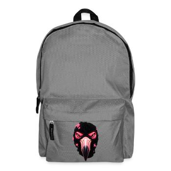 Flamingo mit Sturmhaube – Frecher Streetstyle - Rucksack - Mittelgrau - Vorne