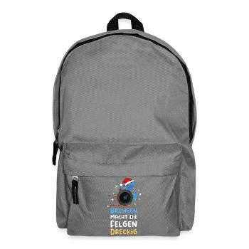 Bremsen Macht Die Felgen Dreckig Rollstuhl Xmas - Rucksack - Mittelgrau - Vorne