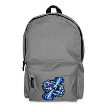 MELVIG Pulsar – Blaue Weltraumkunst - Rucksack - Mittelgrau - Vorne