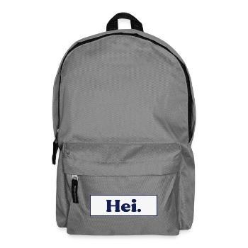 Finnland Hei Hallo Begrüßung - Rucksack - Mittelgrau - Vorne