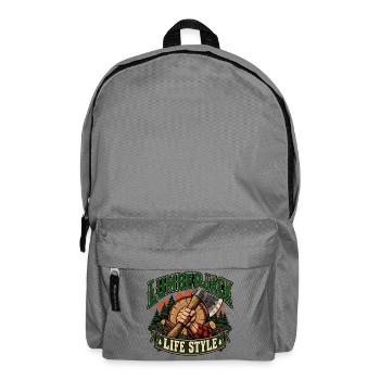 Lebensstil eines Holzfällers - Rucksack - Mittelgrau - Vorne