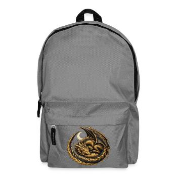 Goldfarbener Monddrache - Rucksack - Mittelgrau - Vorne