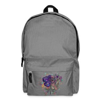 Kosmischer Rosennebelstrauß - Rucksack - Mittelgrau - Vorne