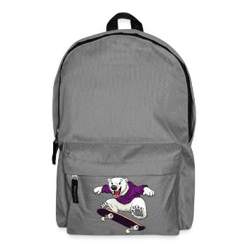 Skater Eisbär Skateboard - Rucksack - Mittelgrau - Vorne